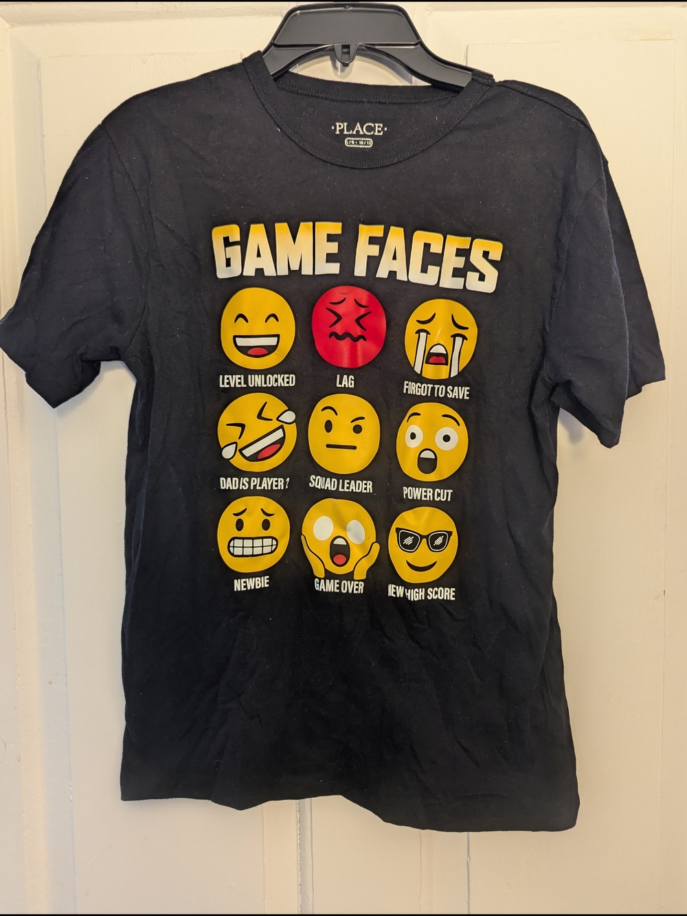 The Children's Place Black 'Game Faces' Emoji Graphic Tee